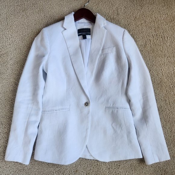 J. Crew Jackets & Blazers - NEW J. Crew White Linen Campbell Blazer 0 00 000 READ: SIZING